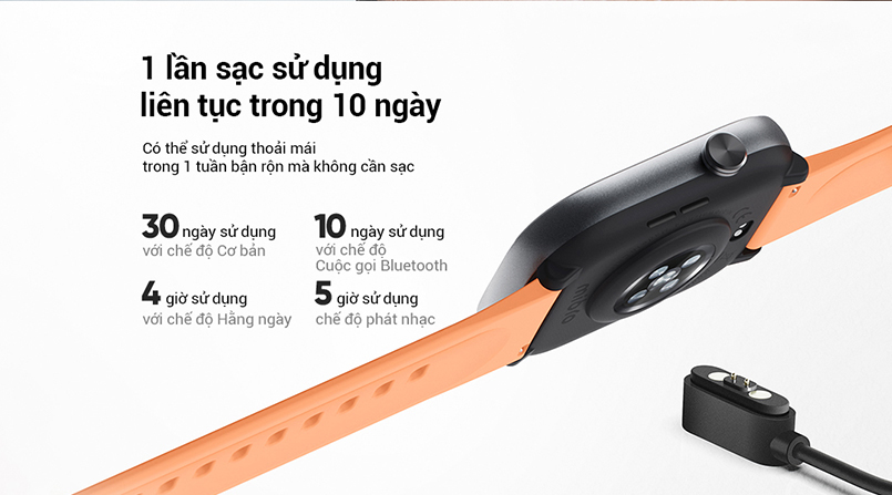 Đồng hồ thông minh Mibro C4 thời lượng pin