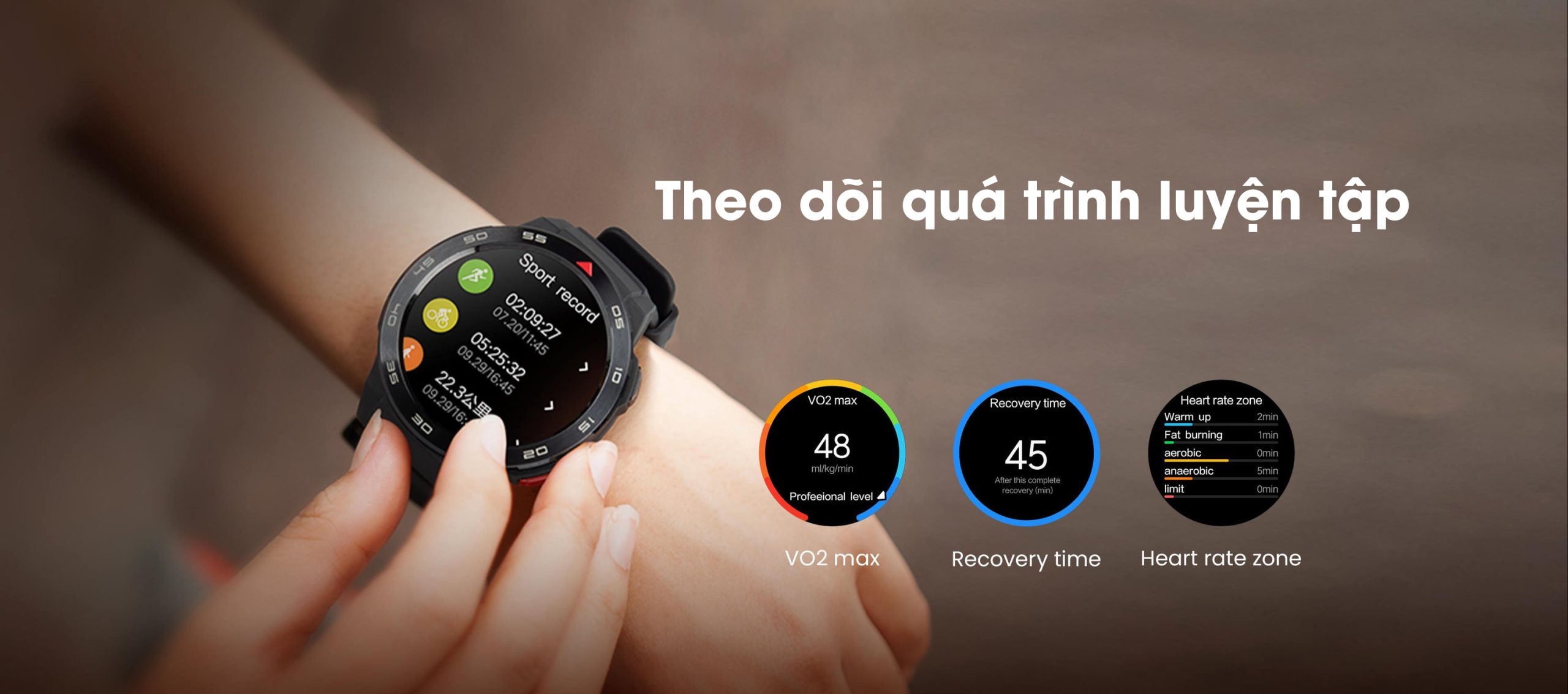 Đồng hồ thông minh Mibro GS Pro theo dõi luyện tập