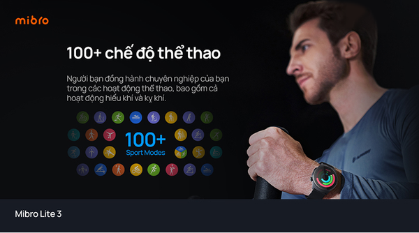 Đồng hồ thông minh Mibro Lite 3 XPAW020 – BH 12 tháng – Chính hãng Đồng hồ thông minh Mibro Lite 3 100 chế độ thể thao