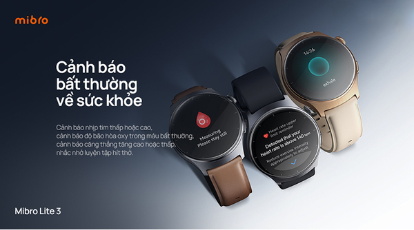 Đồng hồ thông minh Mibro Lite 3 XPAW020 – BH 12 tháng – Chính hãng Đồng hồ thông minh Mibro Lite 3 cảnh báo sức khỏe