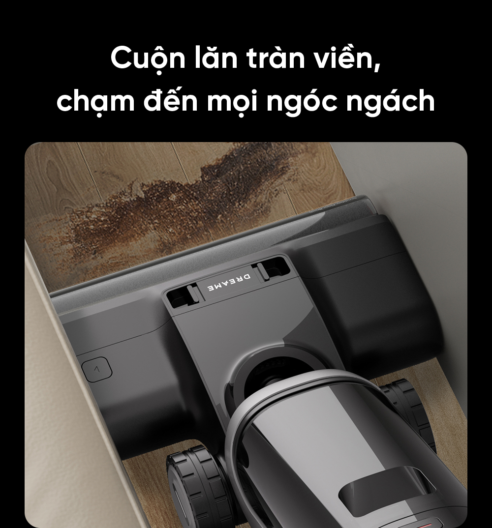 Máy hút bụi lau nhà không dây - Dreame H14 Station 2025 – Cấp xả nước tự động – Chính hãng Máy hút bụi lau nhà không nhà Dreame H14 Station cuộn lăn tràn viền