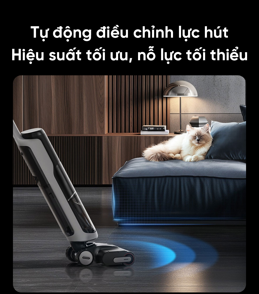 Máy hút bụi lau nhà không dây - Dreame H14 Station 2025 – Cấp xả nước tự động – Chính hãng Máy hút bụi lau nhà không nhà Dreame H14 Station tự động điều chỉnh lực hút
