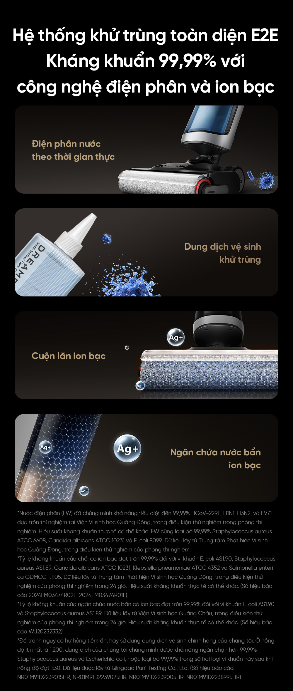 Máy hút bụi lau nhà không dây - Dreame H14 Station 2025 – Cấp xả nước tự động – Chính hãng Máy hút bụi lau nhà không nhà Dreame H14 Station hệ thống khử trùng E2E