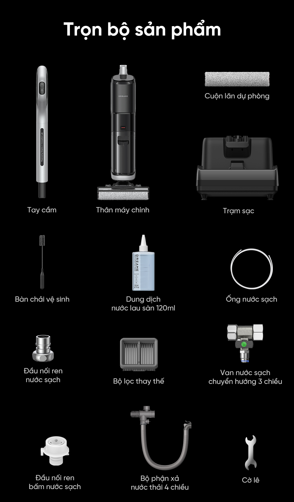 Máy hút bụi lau nhà không dây - Dreame H14 Station 2025 – Cấp xả nước tự động – Chính hãng Máy hút bụi lau nhà không nhà Dreame H14 Station danh mục sản phẩm