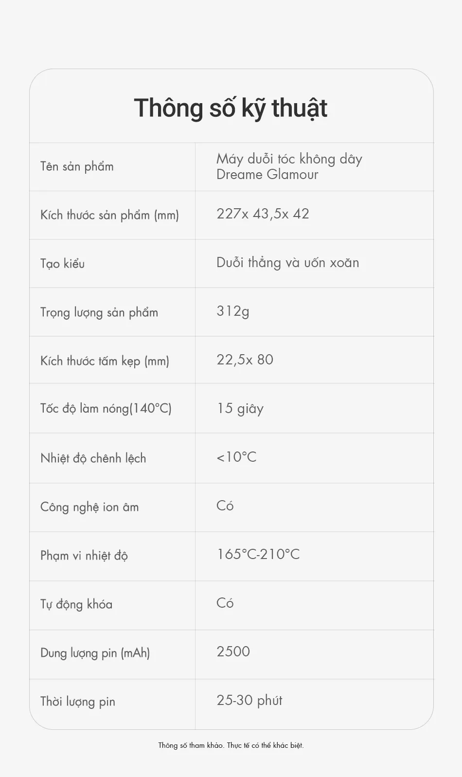 Máy duỗi tóc không dây Dreame Glamour - Chính hãng