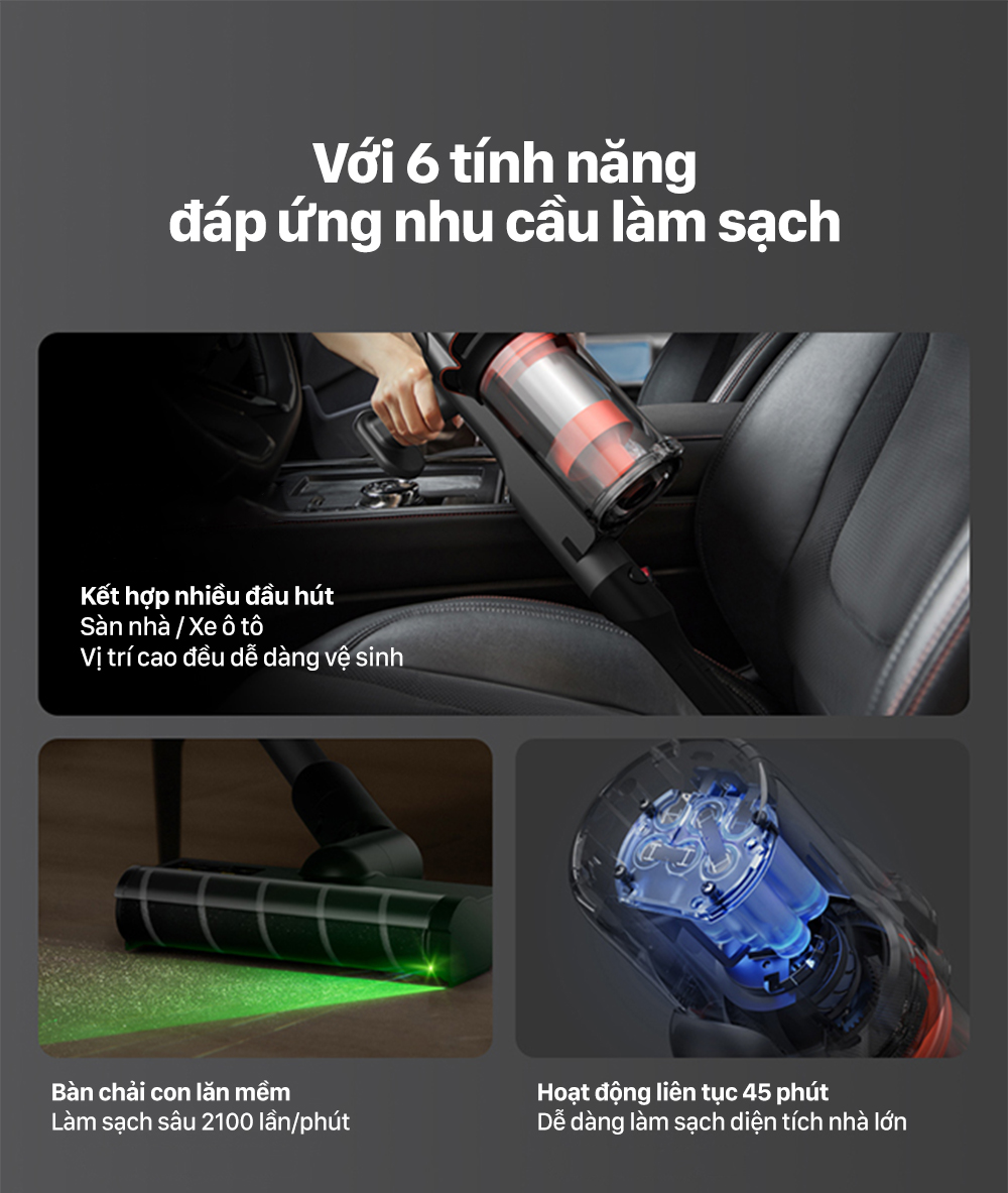 Máy hút bụi cầm tay không dây Deerma T30W - Chính hãng