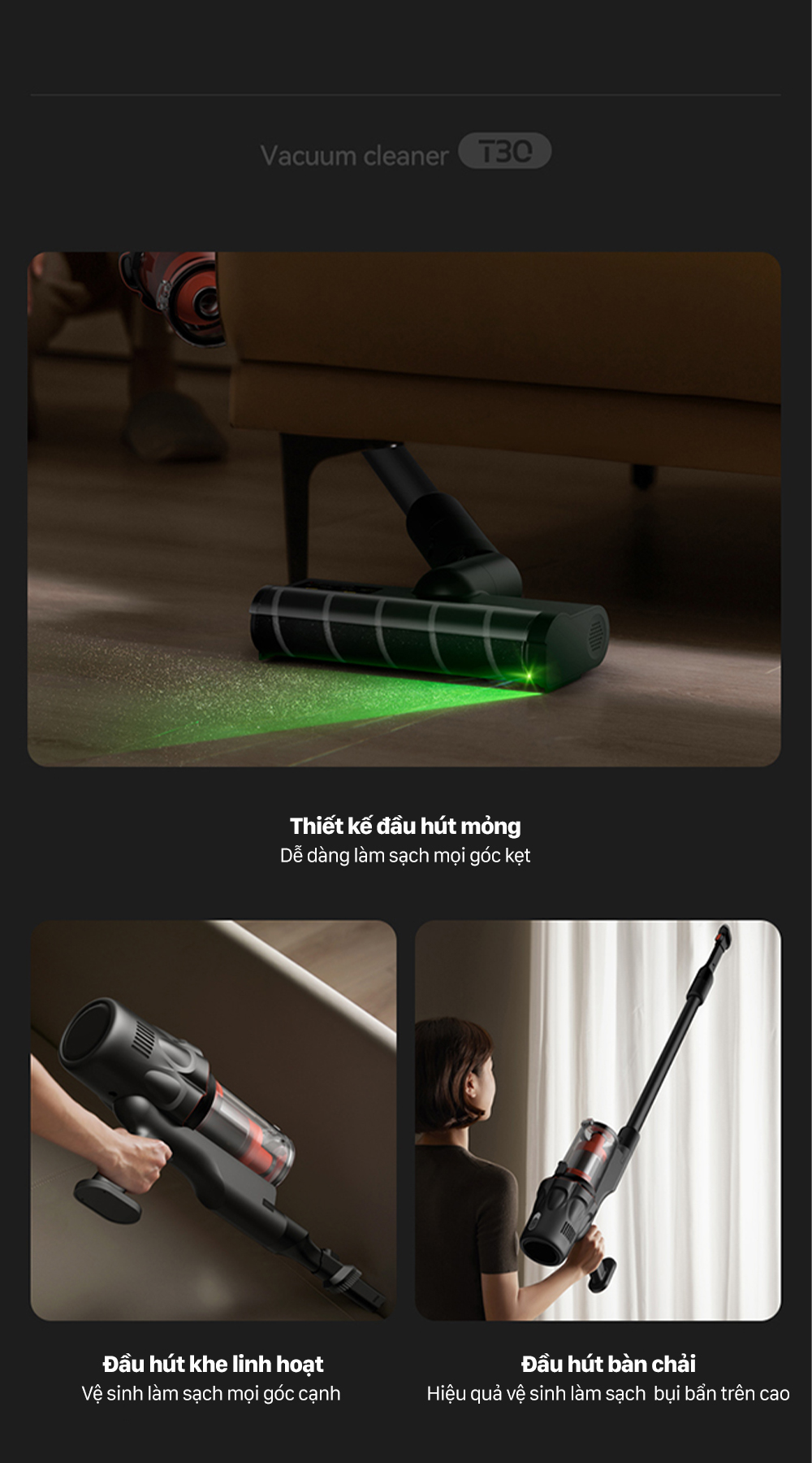 Máy hút bụi cầm tay không dây Deerma T30W - Chính hãng