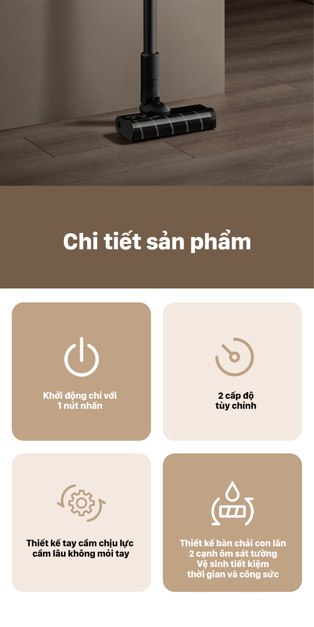 Máy hút bụi cầm tay không dây Deerma T30W - Chính hãng