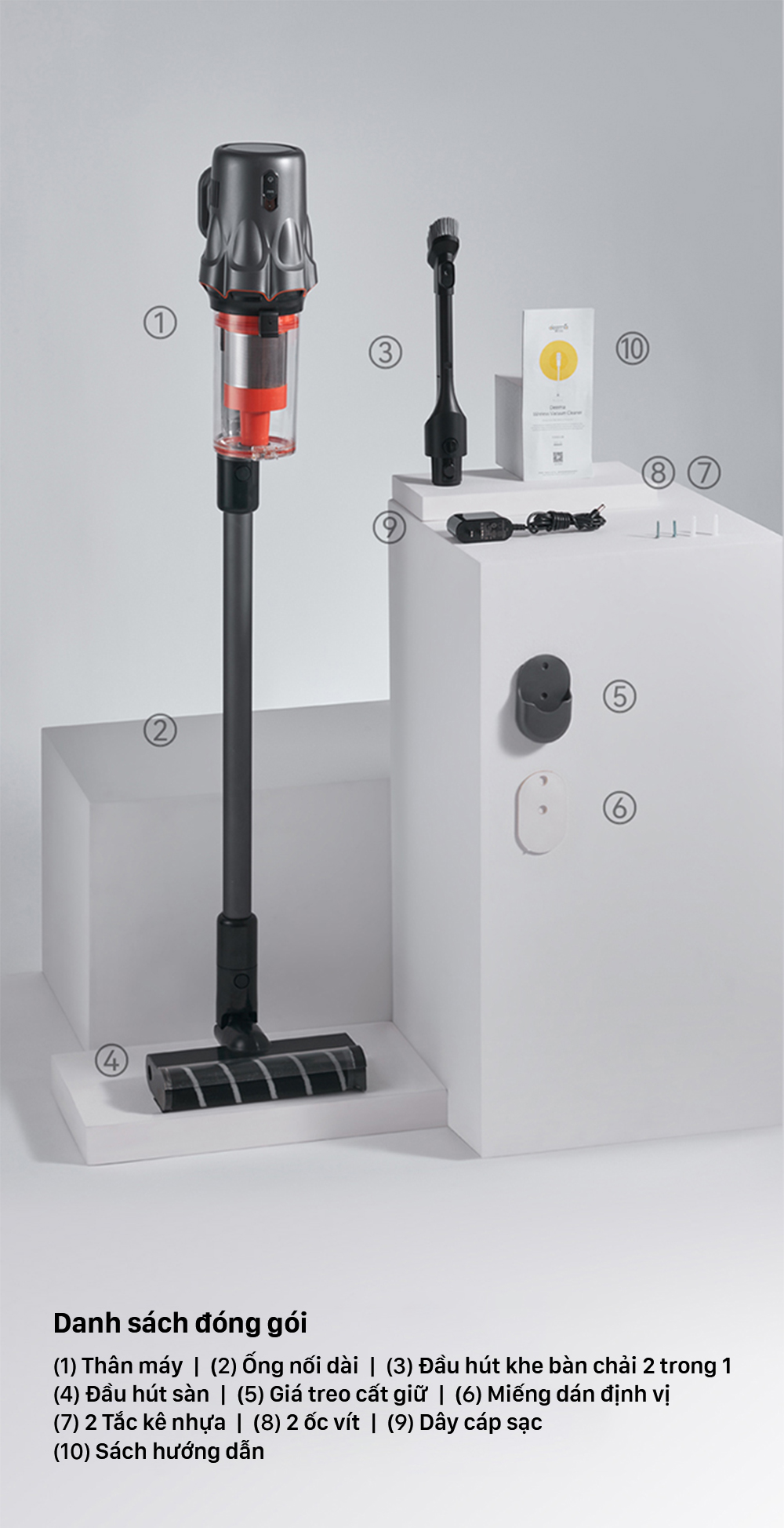 Máy hút bụi cầm tay không dây Deerma T30W - Chính hãng