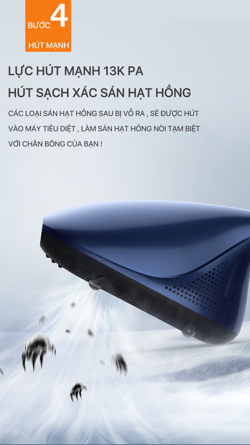 Máy hút bụi đệm giường Deerma CM818 - Chính hãng