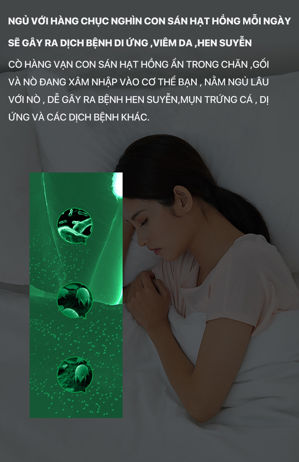 Máy hút bụi đệm giường Deerma CM818 - Chính hãng