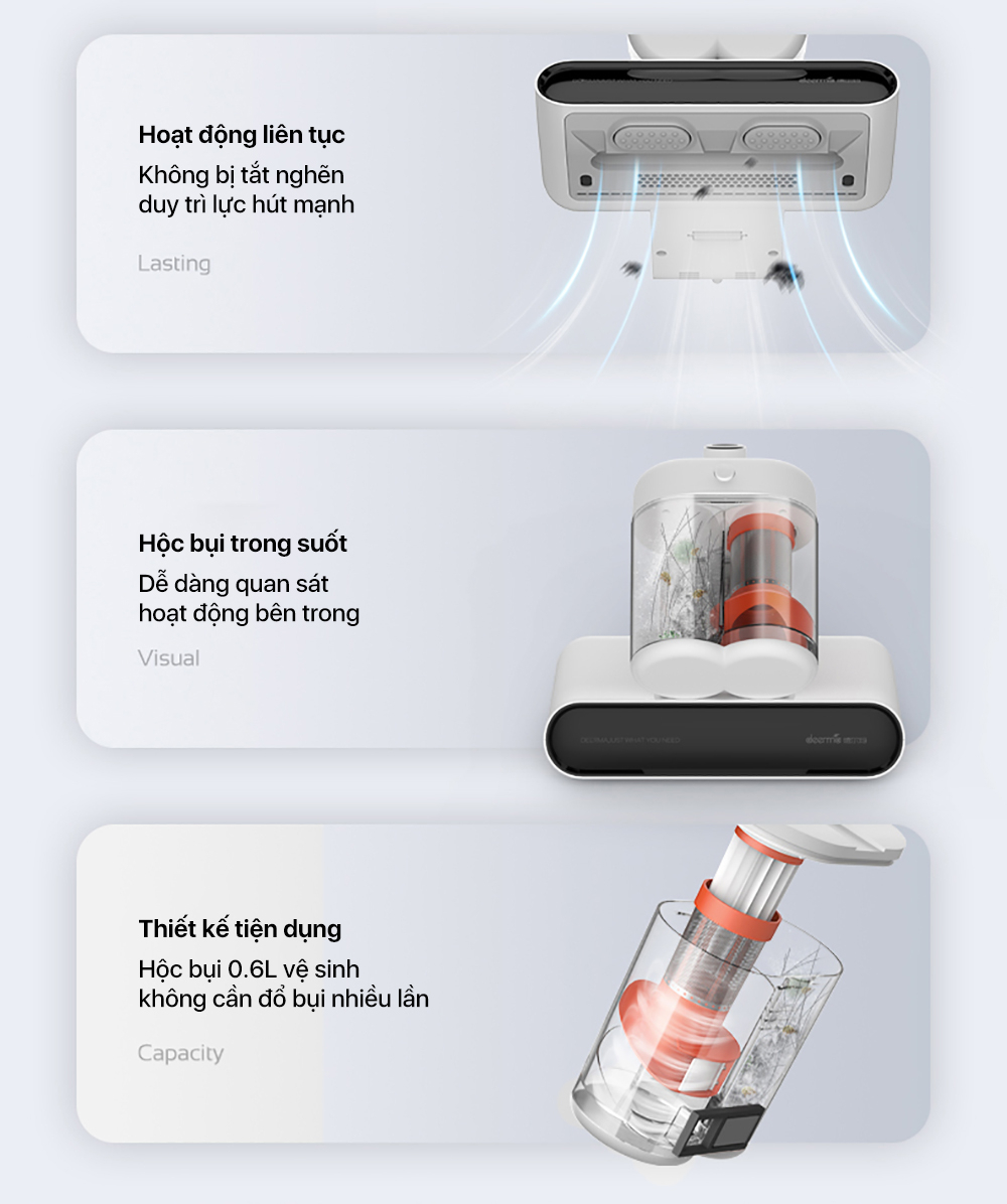 Máy hút bụi đệm giường Deerma CM980 - Chính hãng