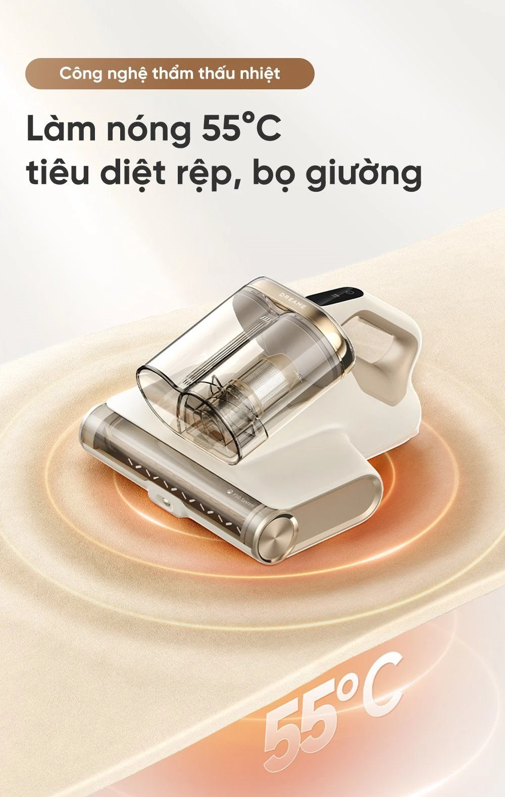 Máy hút bụi giường nệm Dreame D20 Pro - Chính hãng
