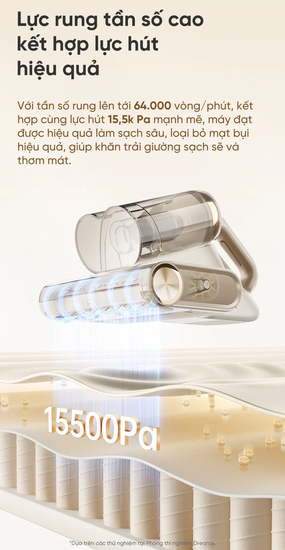 Máy hút bụi giường nệm Dreame D20 Pro - Chính hãng