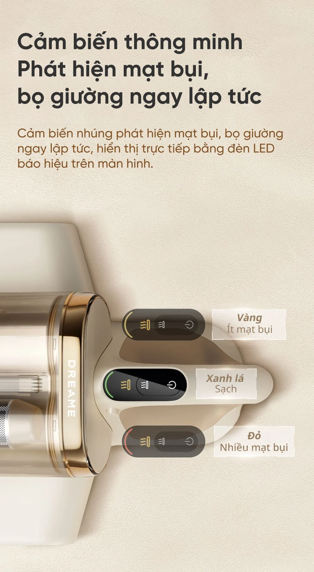 Máy hút bụi giường nệm Dreame D20 Pro - Chính hãng