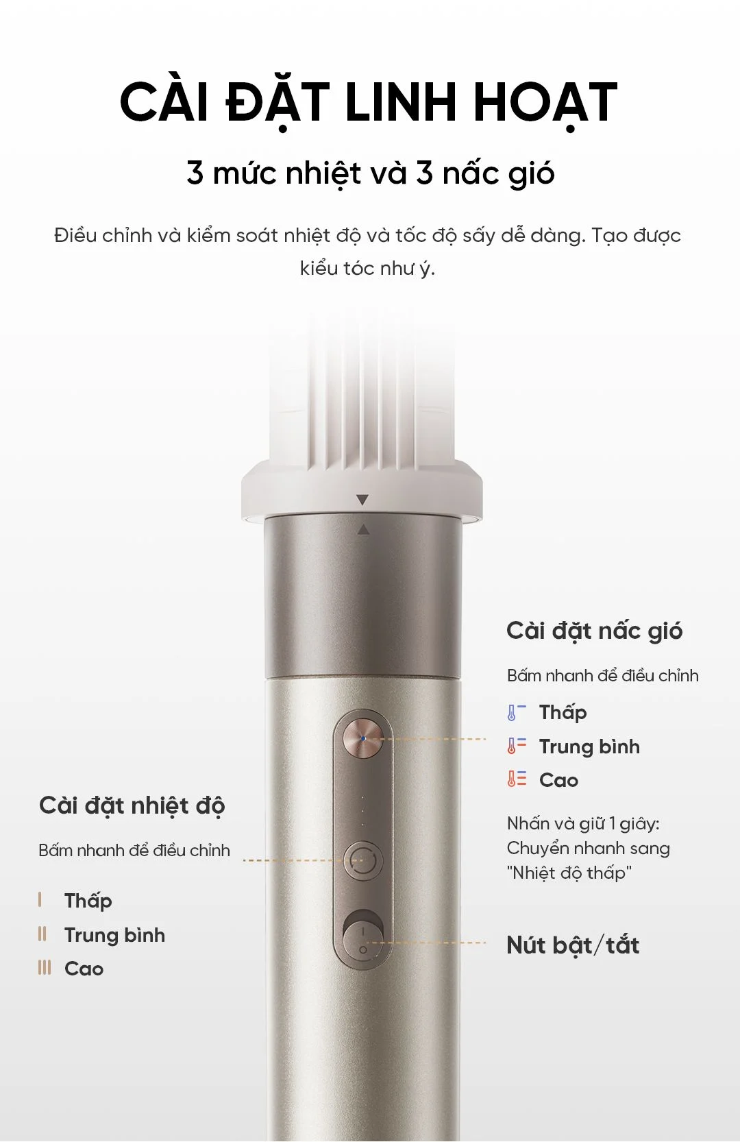 Máy sấy và tạo kiểu 5 trong 1 Dreame Airstyle - Chính hãng