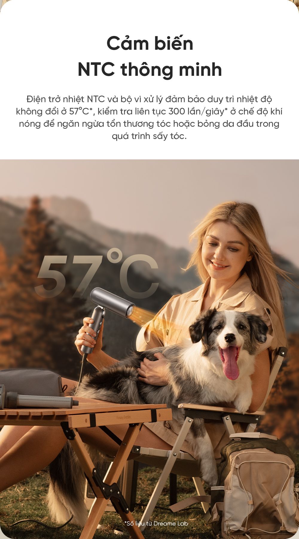 Máy sấy và tạo kiểu gấp gọn Dreame Pocket - Chính hãng