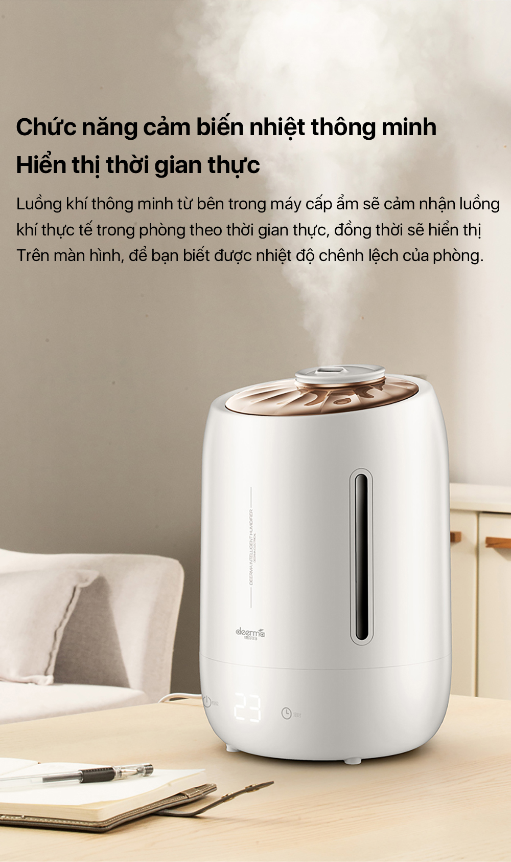 Máy tạo độ ẩm Deerma F600 - Chính hãng