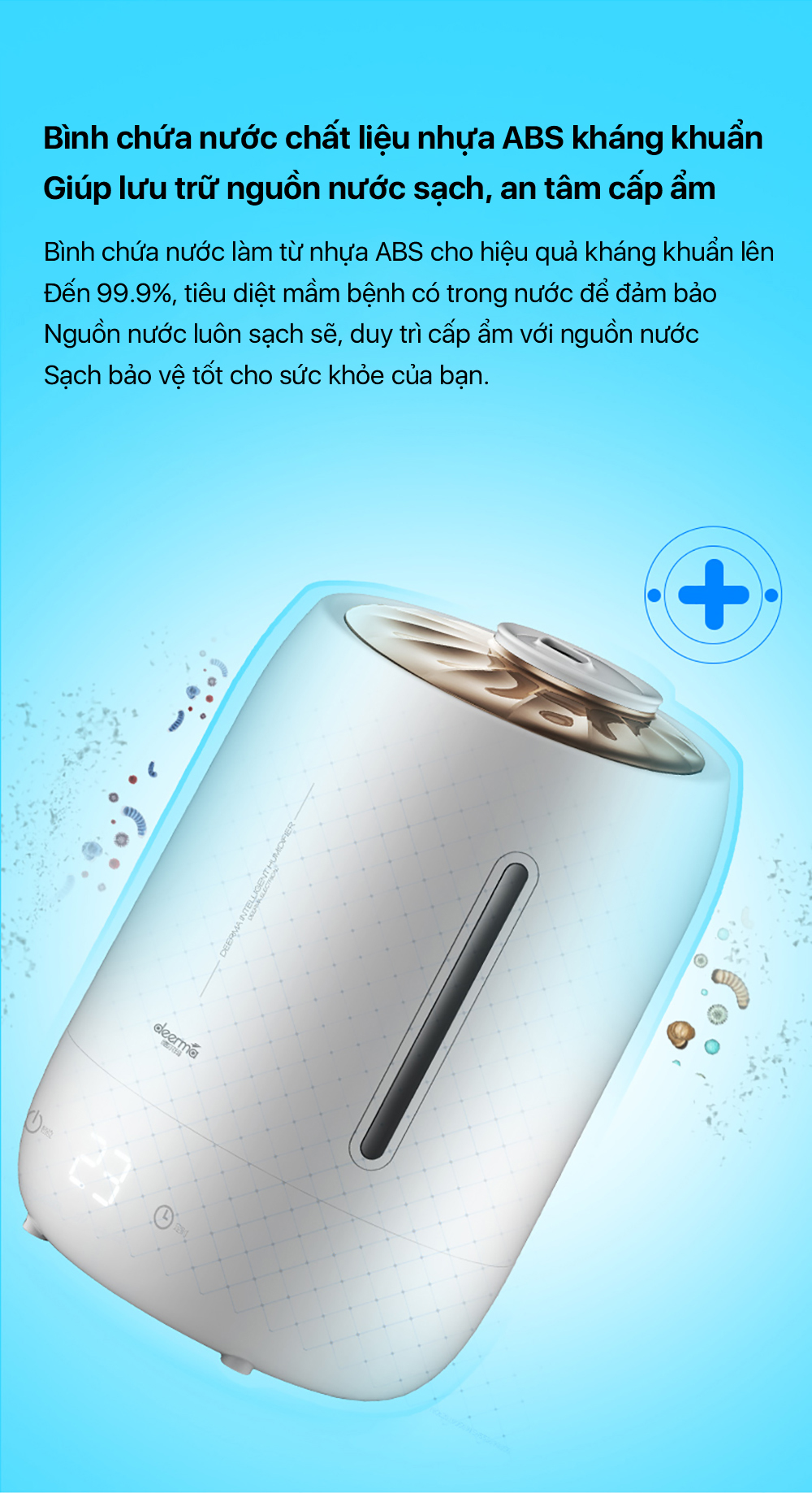 Máy tạo độ ẩm Deerma F600 - Chính hãng