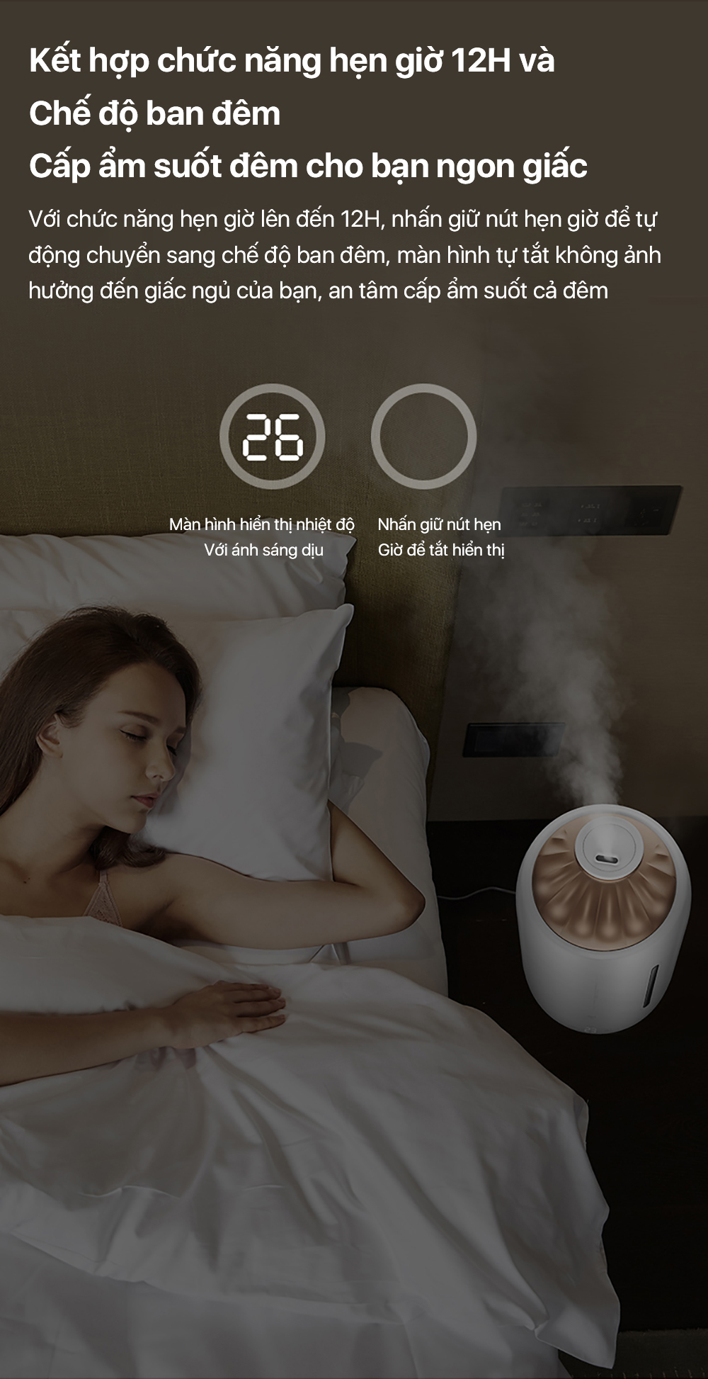 Máy tạo độ ẩm Deerma F600 - Chính hãng