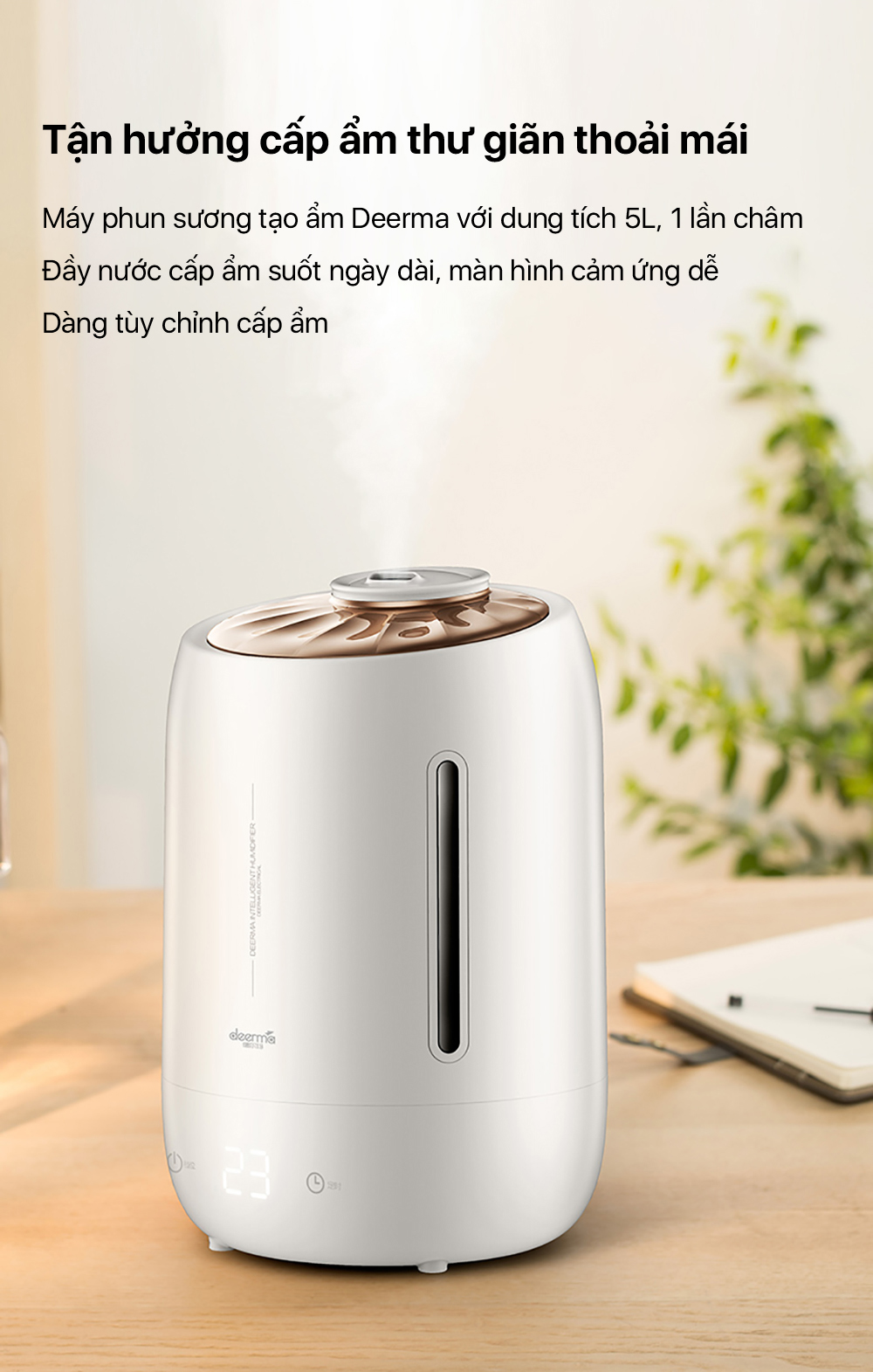 Máy tạo độ ẩm Deerma F600 - Chính hãng