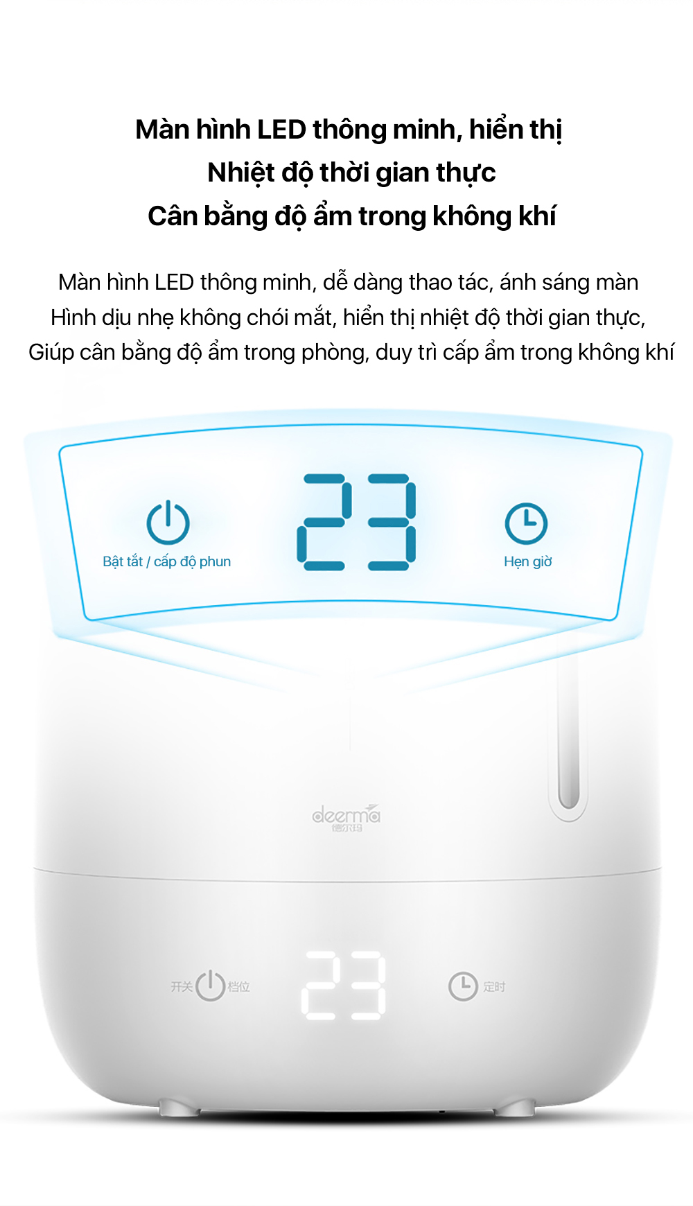 Máy tạo độ ẩm Deerma F600 - Chính hãng