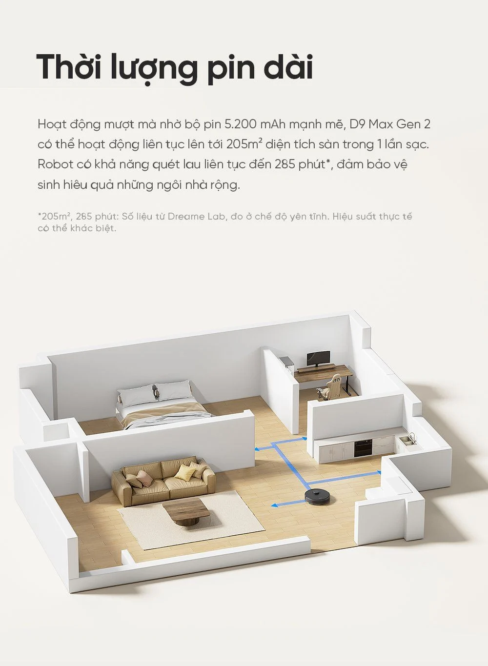 Robot hút bụi lau sàn Dreame D9 Max Gen 2