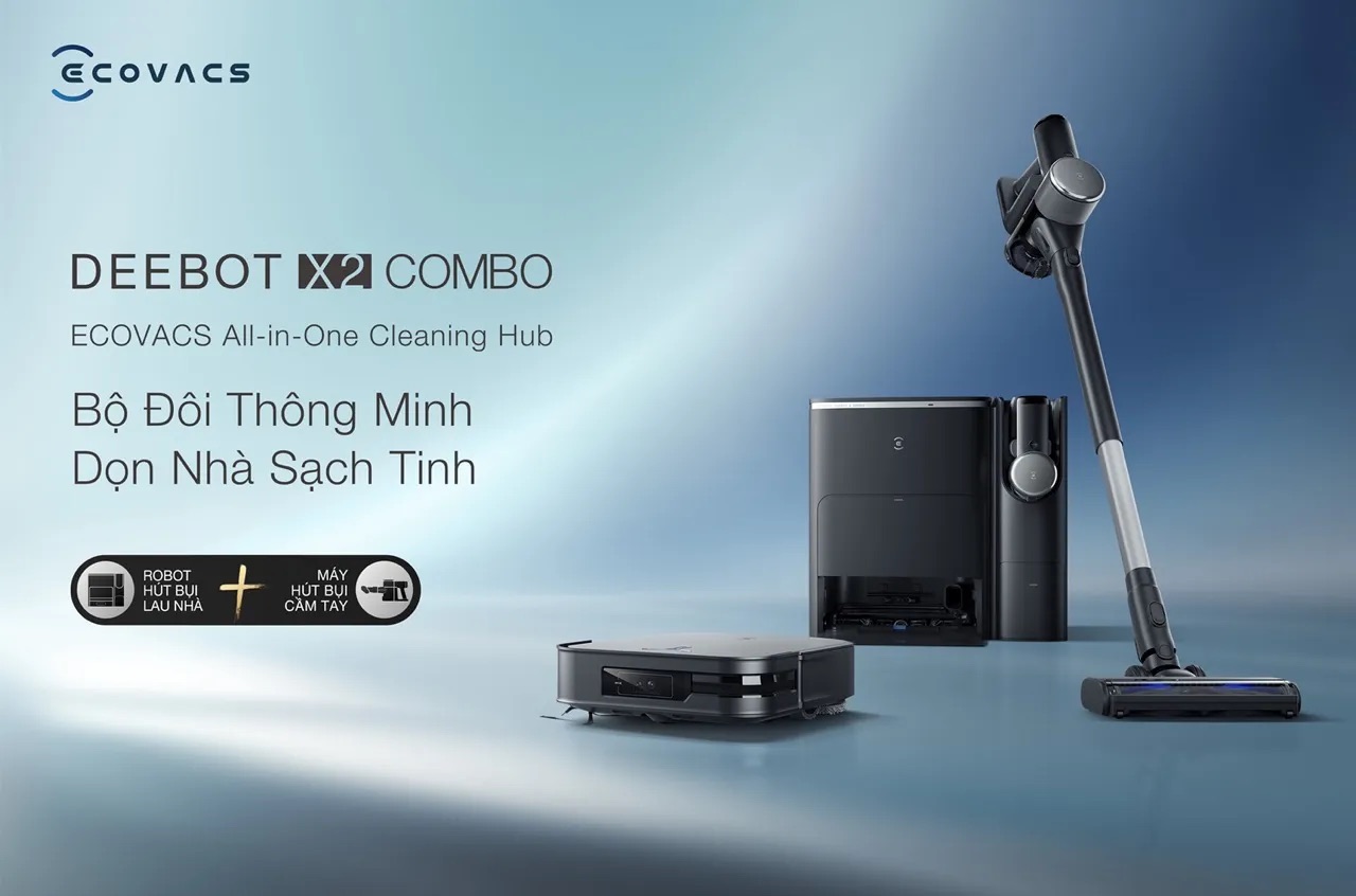 Robot hút bụi lau nhà Ecovacs X2 Combo - Bản Quốc Tế Robot hút bụi lau nhà Ecovacs X2 Combo - Bản Quốc Tế