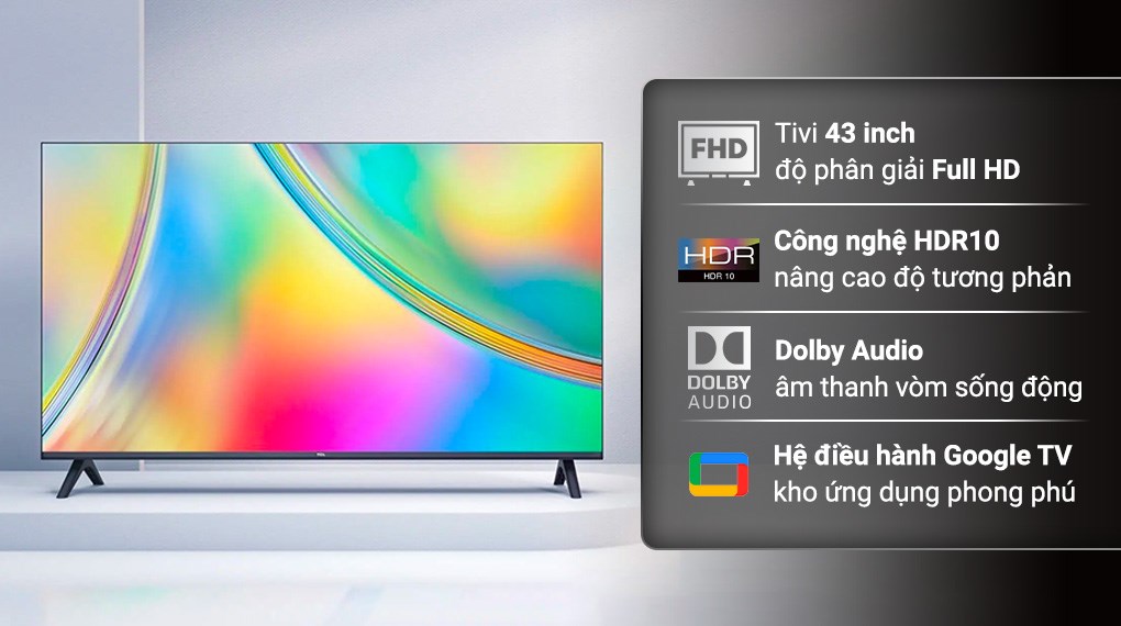 Tivi TCL LED 43 Inch 43S5400 – Quốc Tế – Hàng Chính Hãng