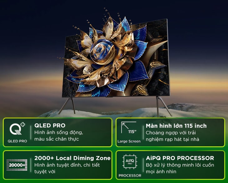 Tivi TCL QD-Mini LED 115 inch 115X955 Max – Quốc Tế – Hàng Chính Hãng