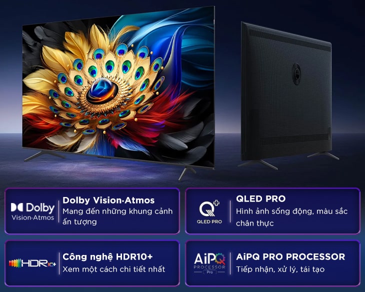 Tivi TCL QLED 65 inch 65C655 – Quốc Tế – Hàng Chính Hãng