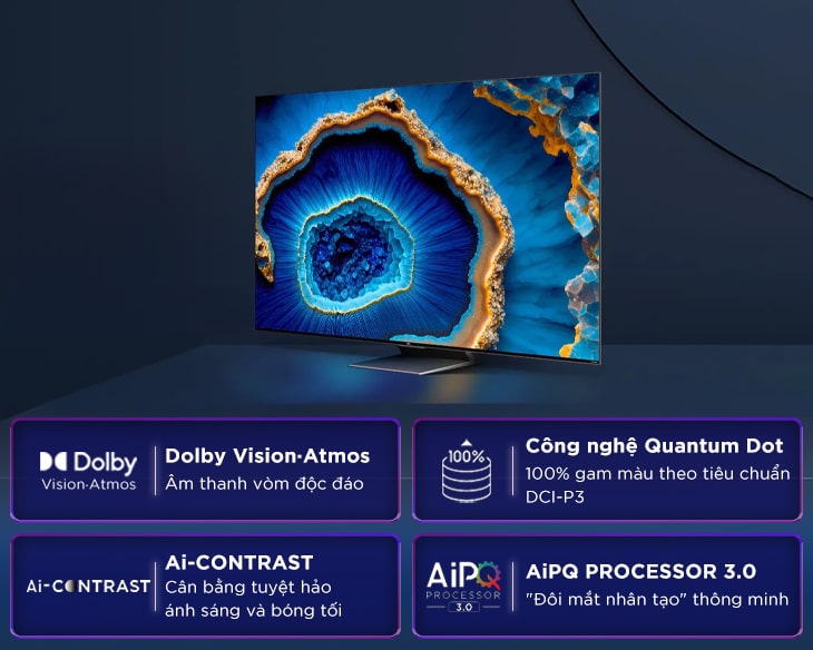 Tivi TCL QLED 75 inch 75C755 – Quốc Tế – Hàng Chính Hãng