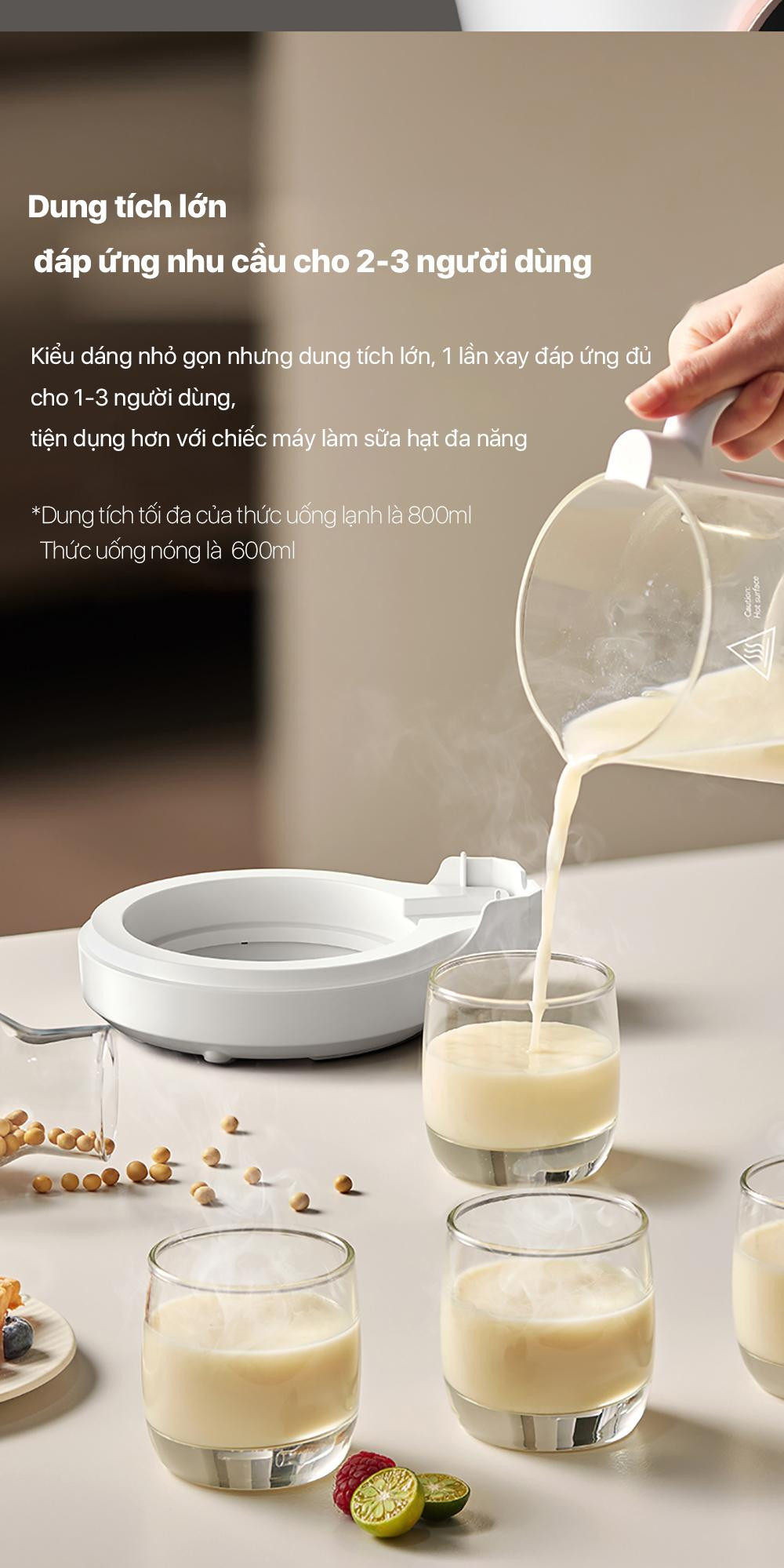 Máy làm sữa hạt Deerma NU500W