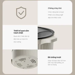 Nồi lẩu điện 2 ngăn Deerma DG50W Nồi lẩu điện 2 ngăn Deerma DG50W