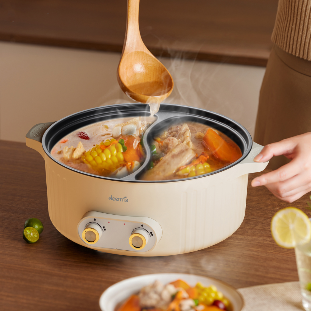 Nồi lẩu điện 2 ngăn Deerma DG50W Nồi lẩu điện 2 ngăn Deerma DG50W - Ảnh 3