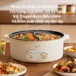 Nồi lẩu điện 2 ngăn Deerma DG50W Nồi lẩu điện 2 ngăn Deerma DG50W
