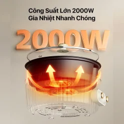 Nồi lẩu điện 2 ngăn Deerma DG50W Nồi lẩu điện 2 ngăn Deerma DG50W