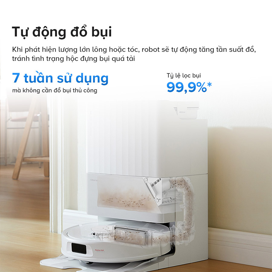 Robot hút bụi lau nhà Roborock Qrevo 5AE – Bản Quốc Tế – Chính hãng