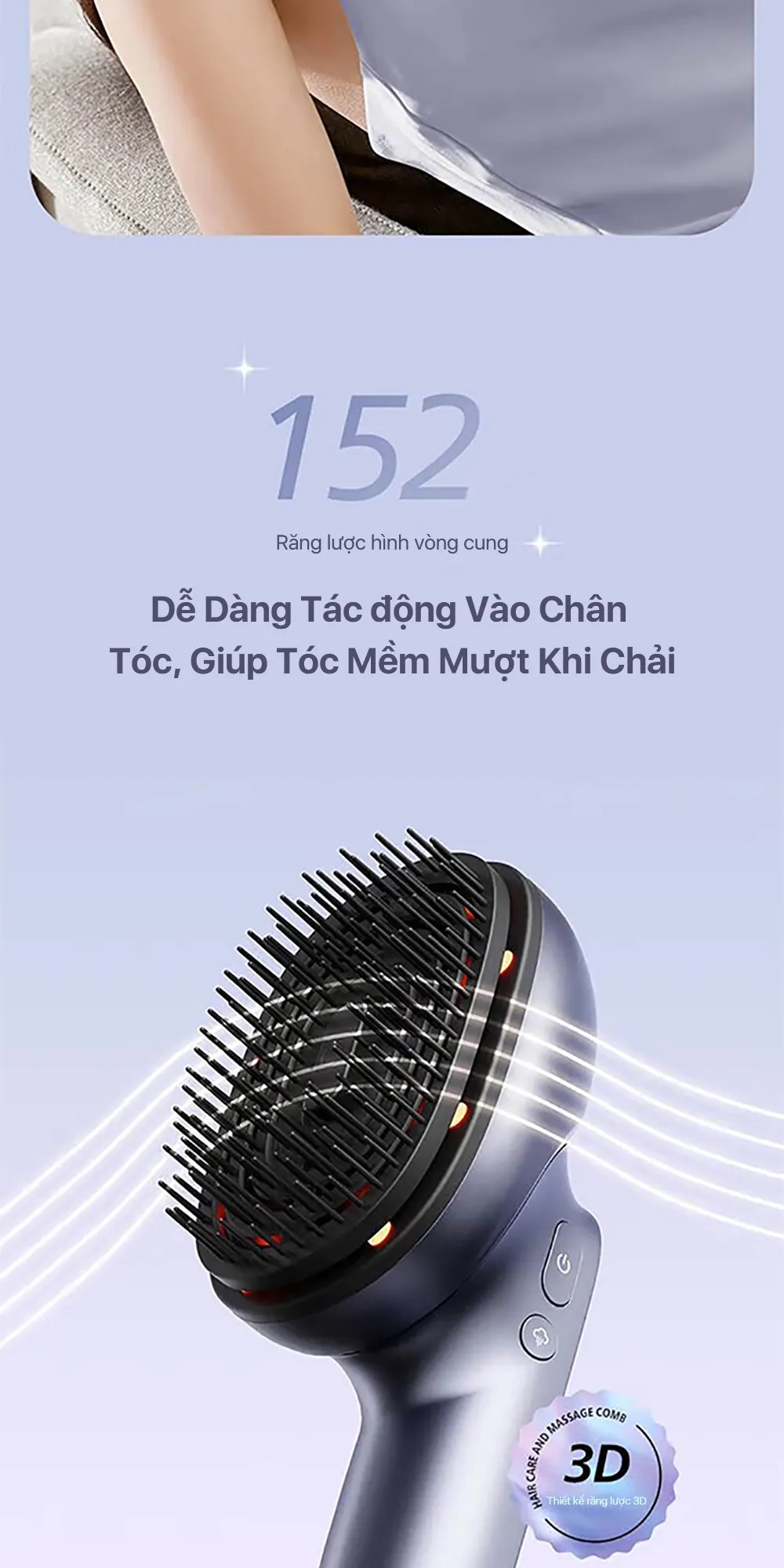 Lược massage đầu Philips PPM1511 - 152 răng lược