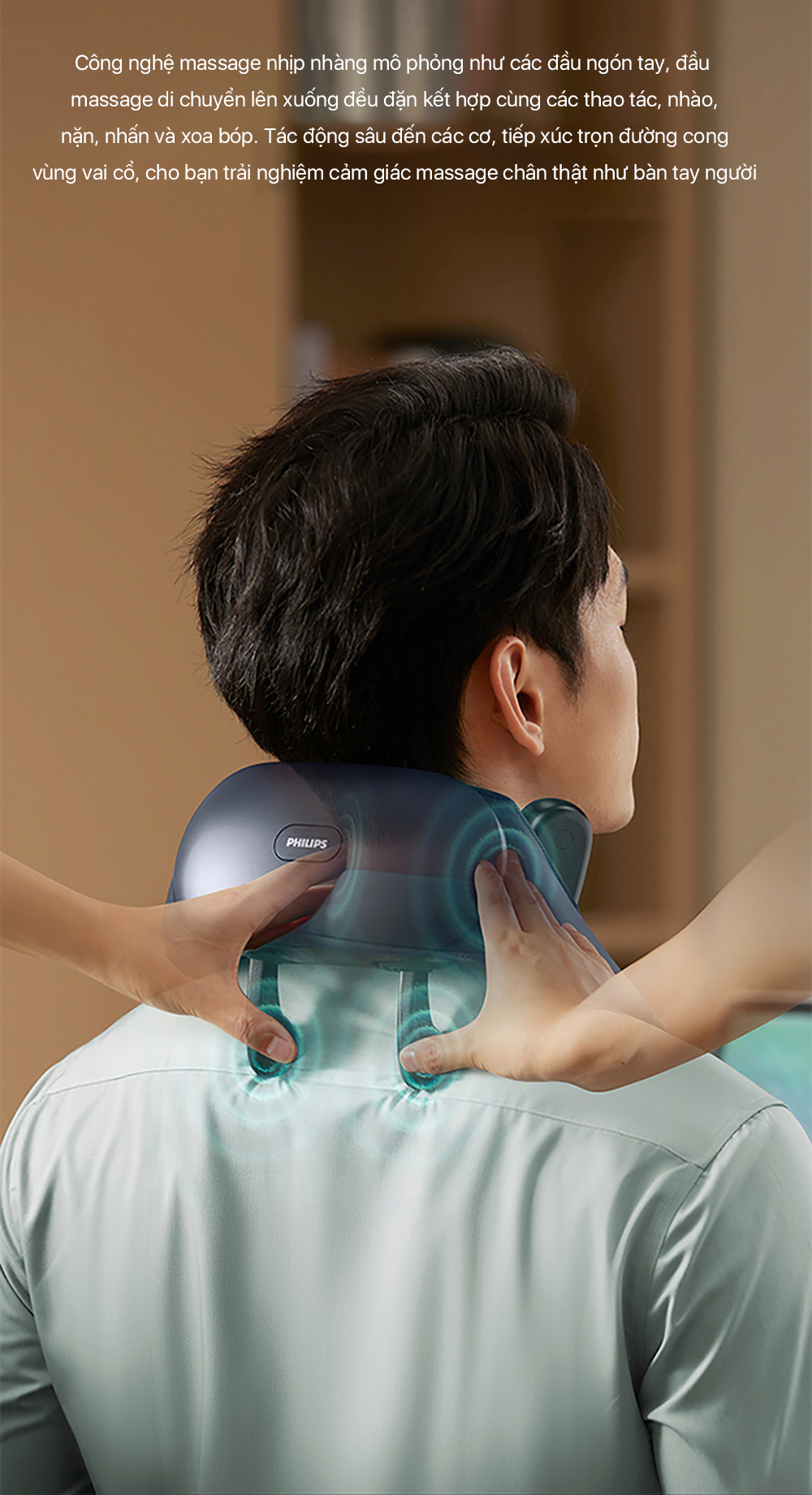 Máy massage cổ vai gáy Philips PPM3322 - Chính hãng Máy massage cổ vai gáy Philips PPM3322 - Công nghệ