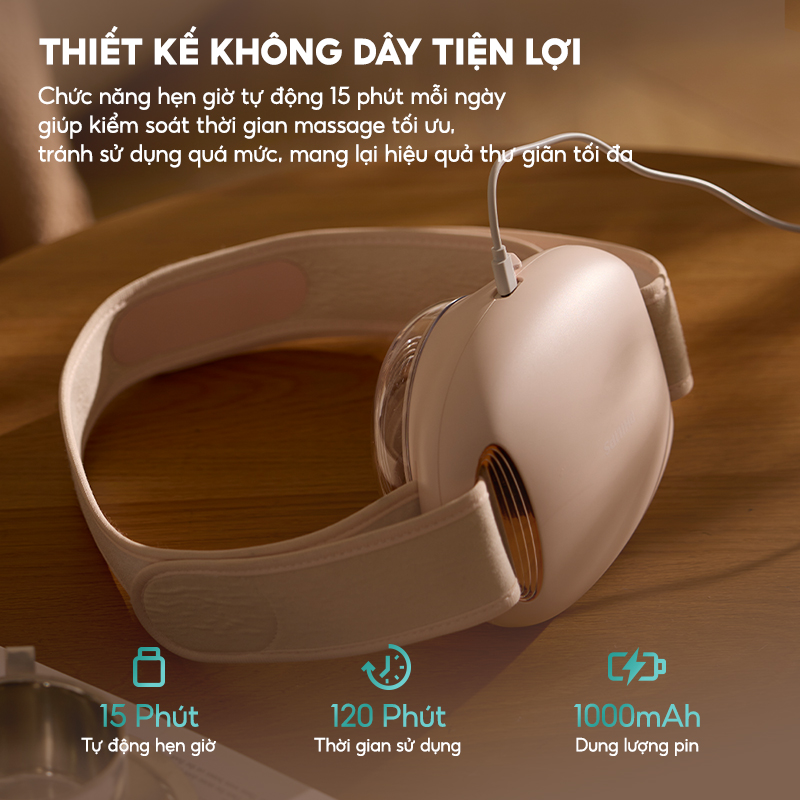 Máy massage eo Philips PPM4371 - thiết kế không dây