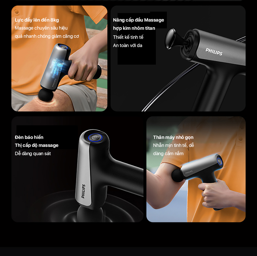 Súng massage fascial gun Philips PPM7325 - Tính năng