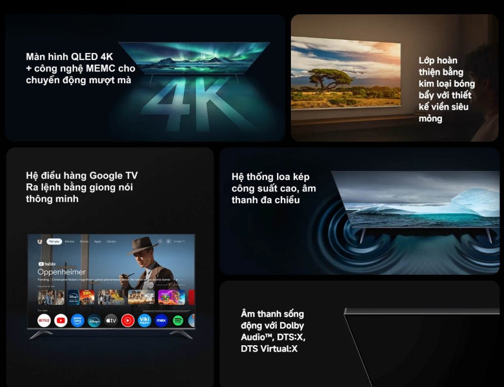 Tivi Xiaomi 43 inch A Pro Google TV QLED 2026 – Bản Quốc Tế