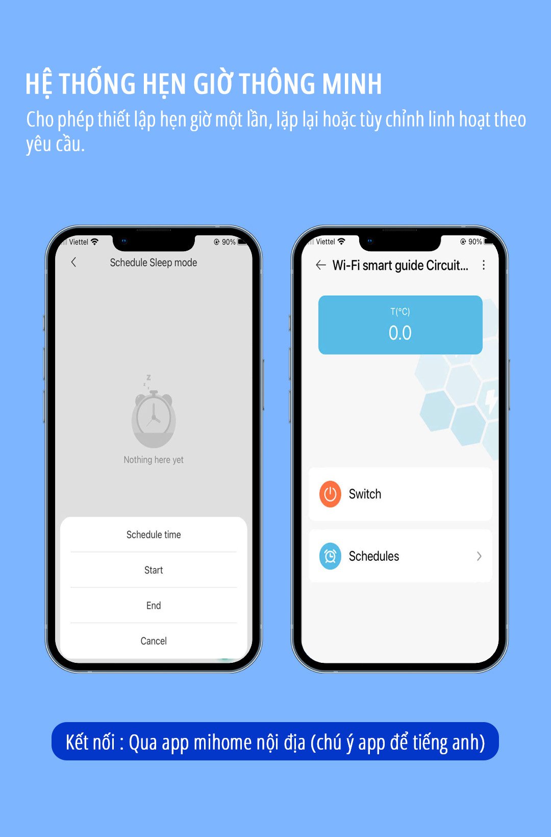 Aptomat CB thông minh Wifi miLife 40A điều khiển qua ứng dụng