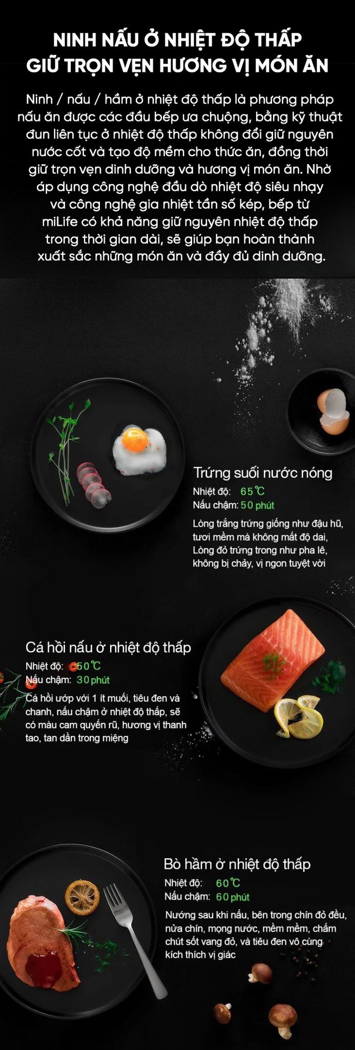 Bếp từ đơn miLife N3P nấu được đa dạng món ăn