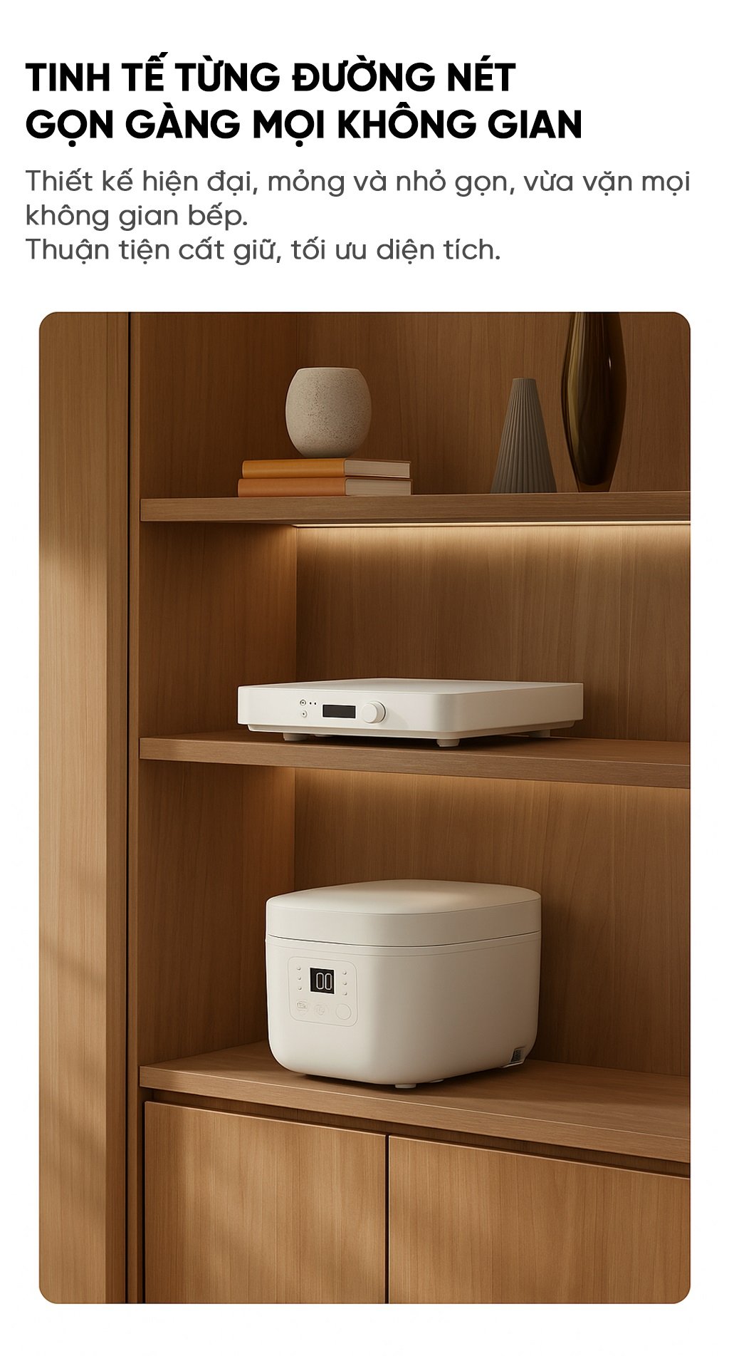 Bếp từ đơn miLife N3P nhỏ gọn vừa vặn