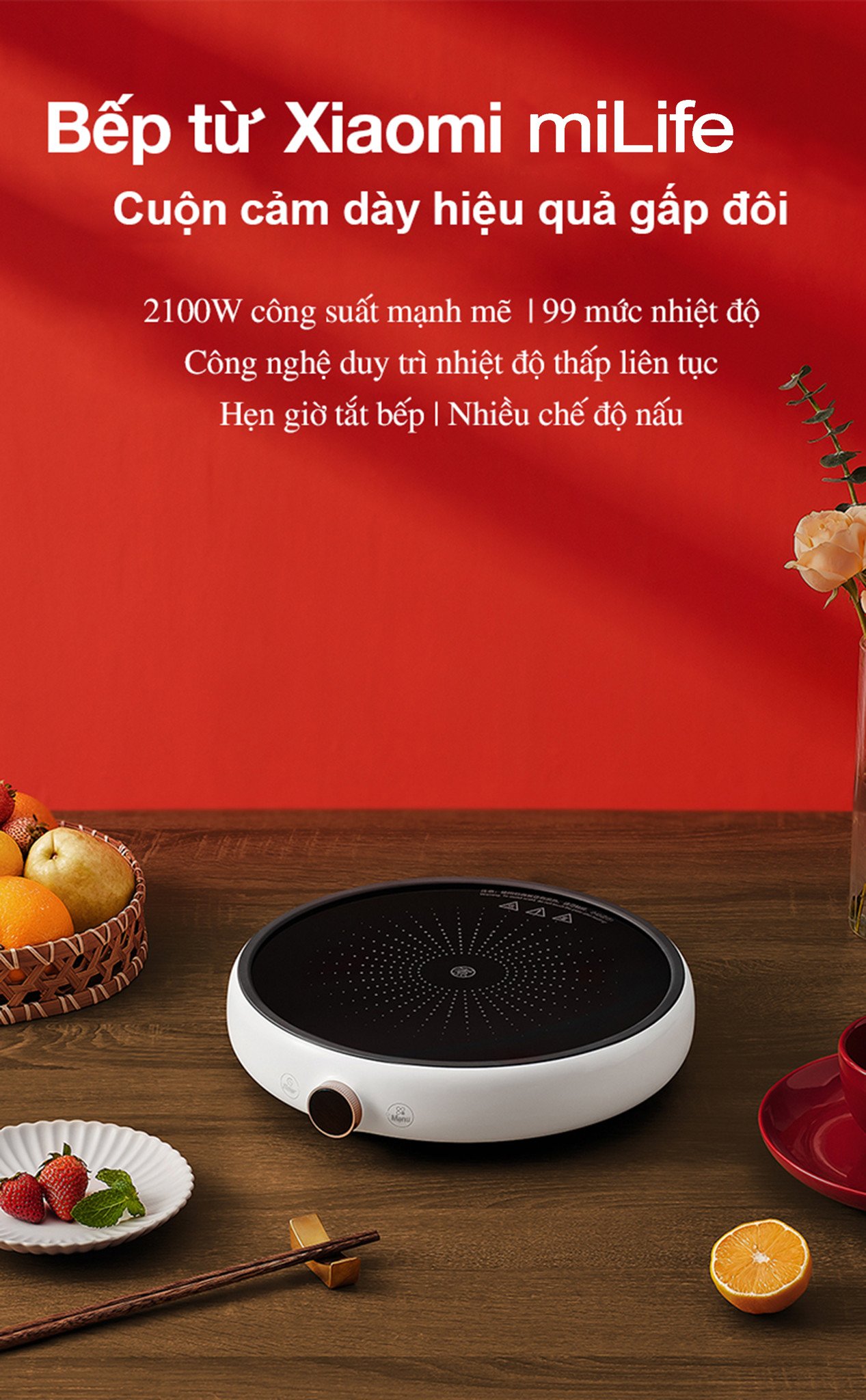 Bếp từ tròn miLife LFT011