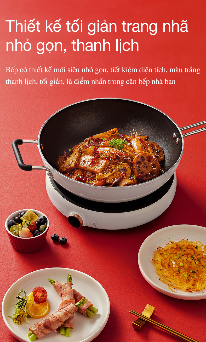 Bếp từ tròn miLife LFT011 thiết kế tối giãn