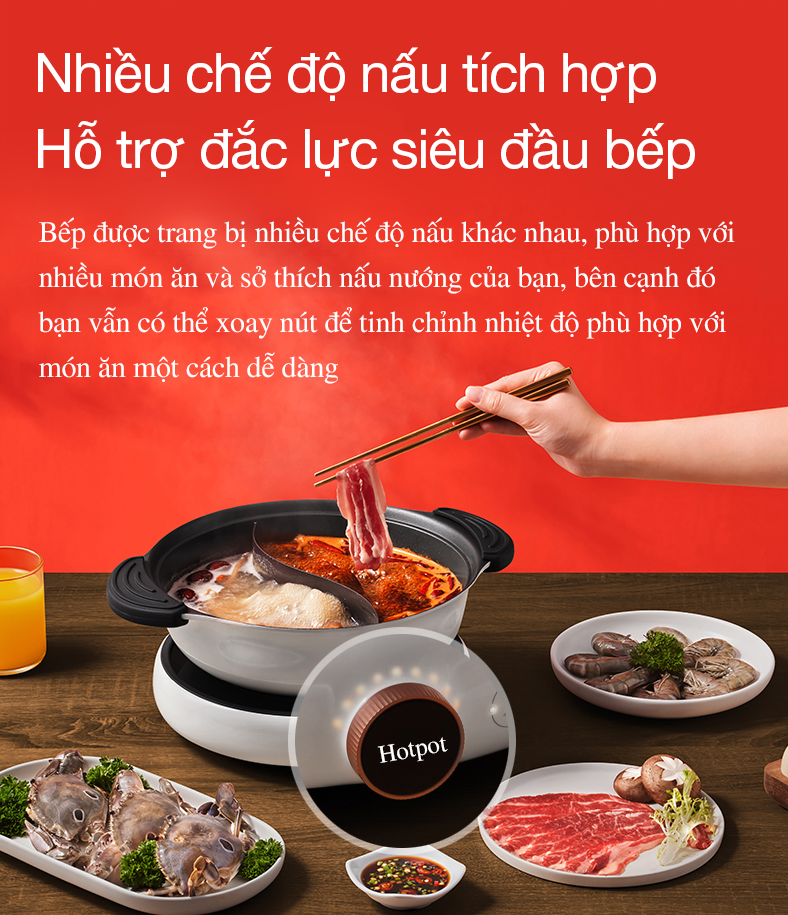 Bếp từ tròn miLife LFT011 99 mức nhiệt