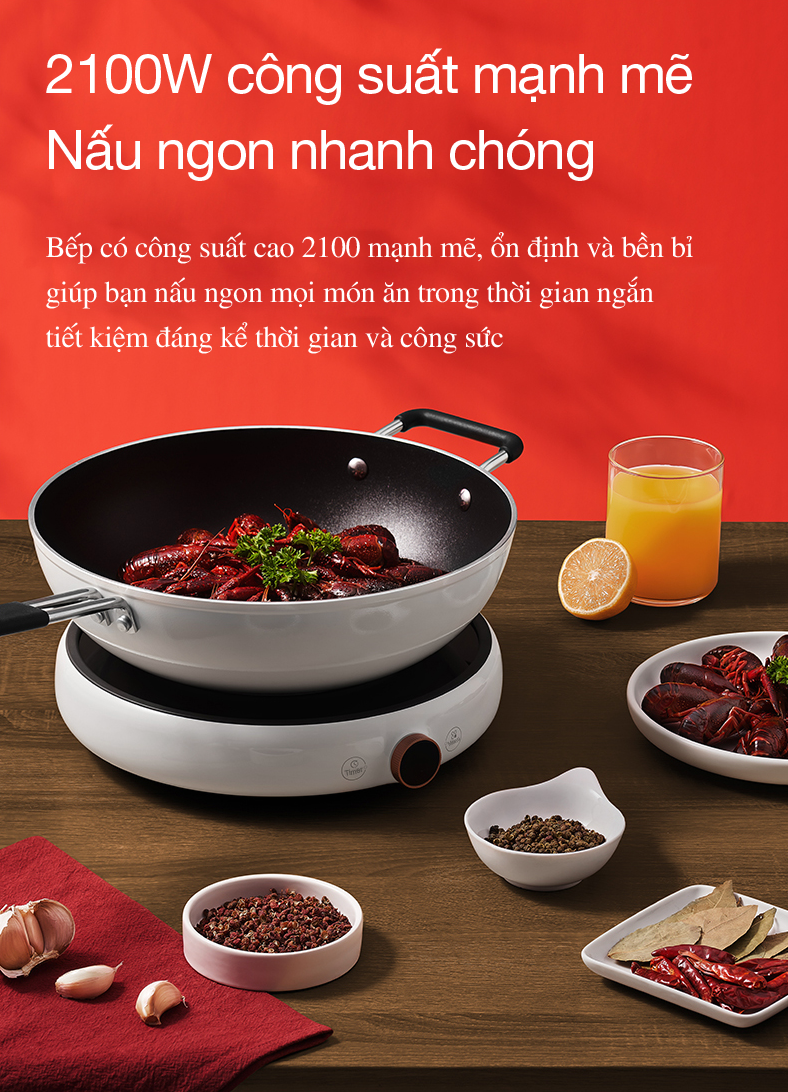 Bếp từ tròn miLife LFT011 nhiều chế độ nấu tích hợp